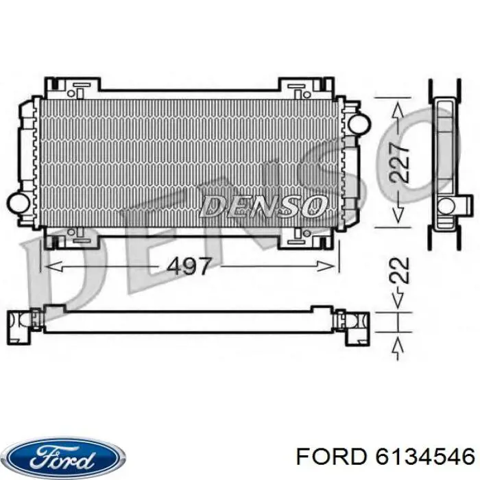 Радиатор 6134546 Ford