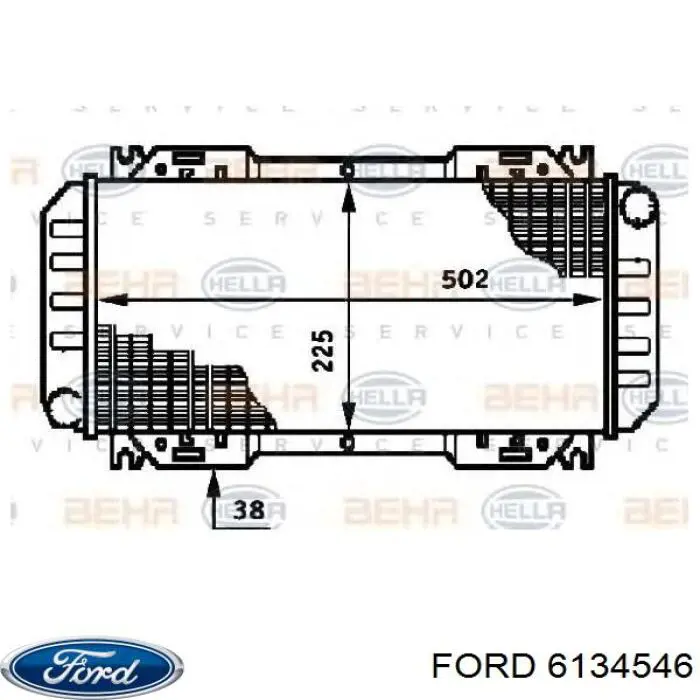6134546 Ford Радиатор основной
