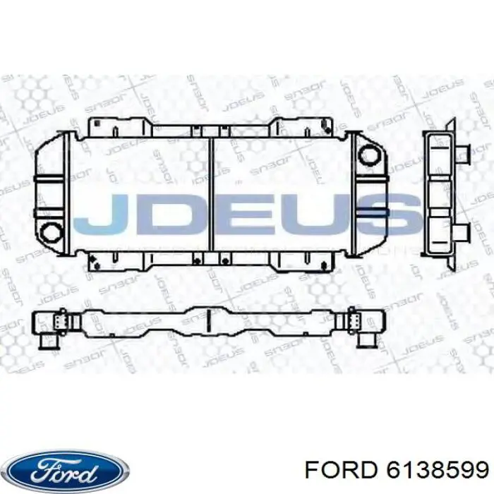 Радиатор охлаждения двигателя Ford 6138599 цена, от 186.04 USD