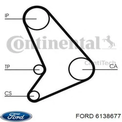 Купить 6138677 Ford Ремень газораспределительного механизма
