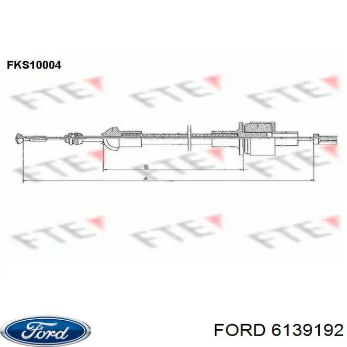 Трос сцепления Ford 6139192 цена, от 11.02 USD