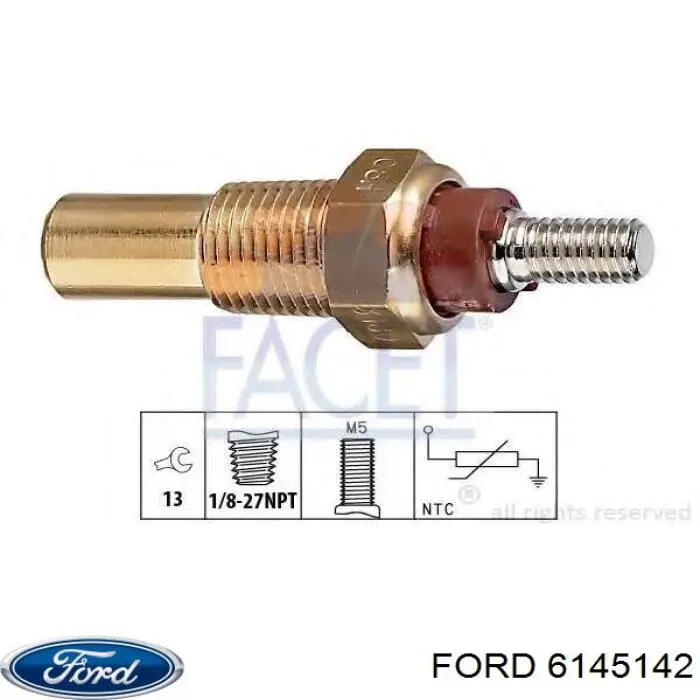 Купить 6145142 Ford Термодатчик охлаждающей жидкости
