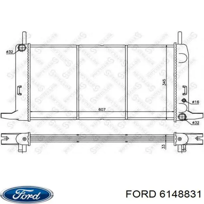 Радиатор 6148831 Ford