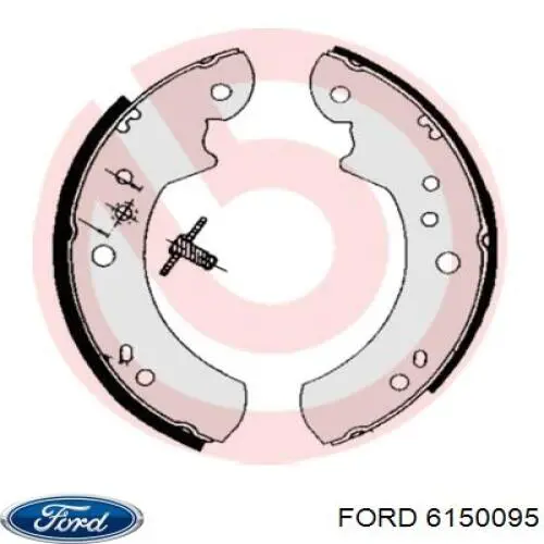 Задние барабанные колодки 6150095 Ford