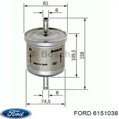 Ремкомплект главного тормозного цилиндра Ford 6151038