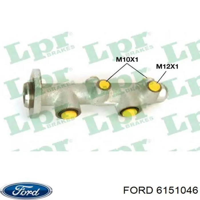 Цилиндр главный тормоза (гидротормозов) Ford 6151046 цена, от 56.34 USD