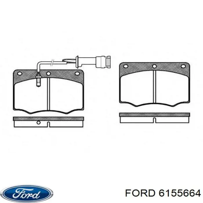 Передние тормозные колодки 6155664 Ford