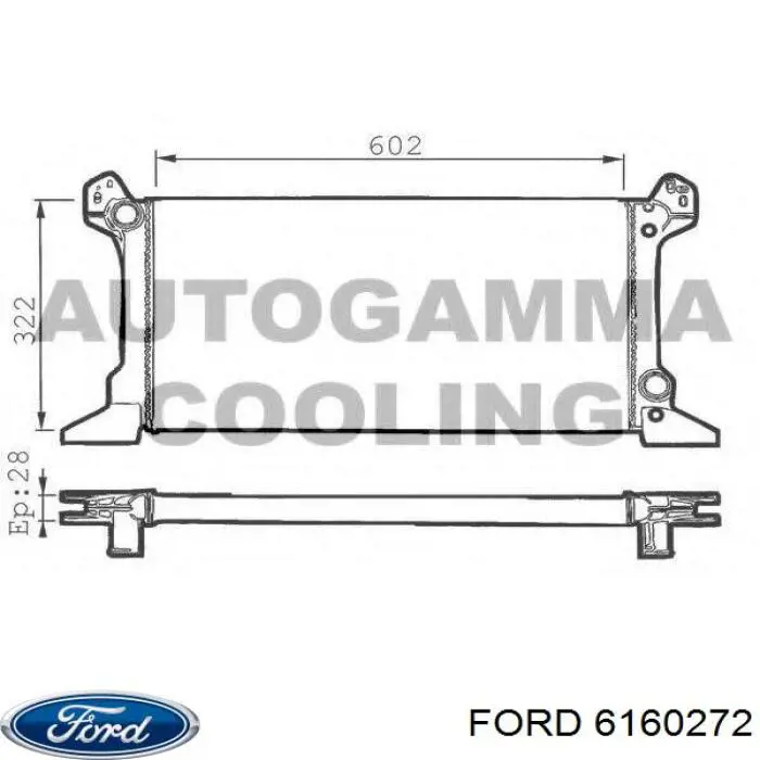 6160272 Ford радиатор