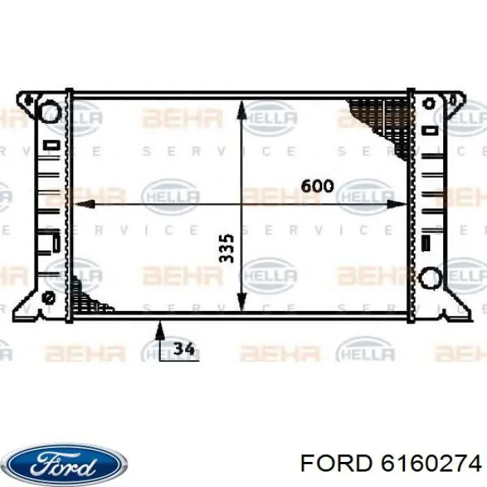 Радиатор охлаждения двигателя Ford 6160274 цена, от 42.91 USD