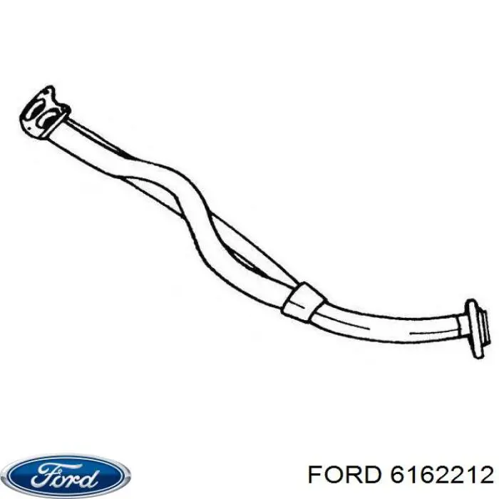 6159193 Ford труба приемная (штаны глушителя передняя)