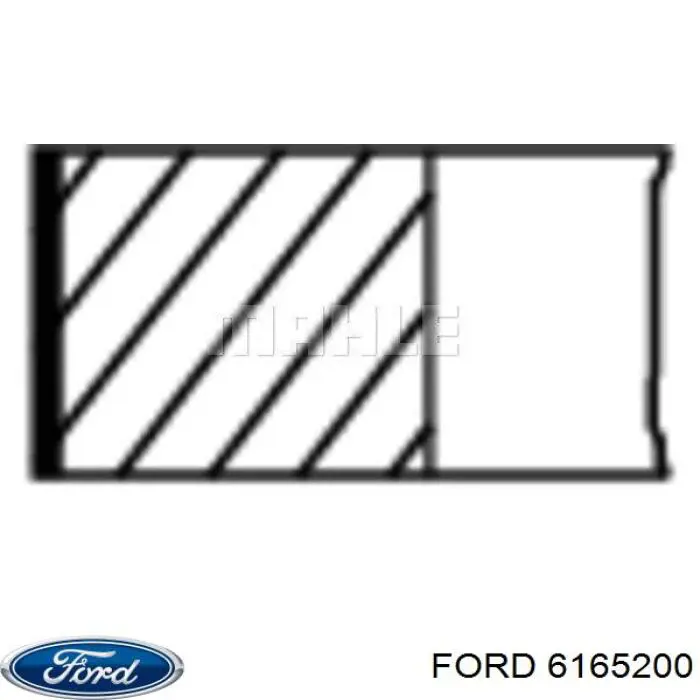 Кольца поршневые на 1 цилиндр, STD. Ford 6165200