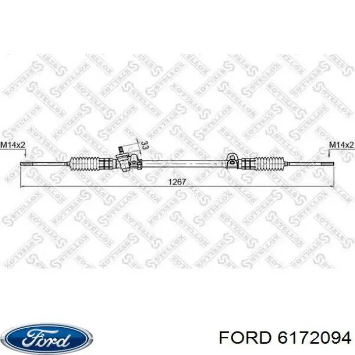 6172094 Ford рулевая рейка