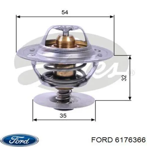 Купить 6176366 Ford Автомобильный термостат