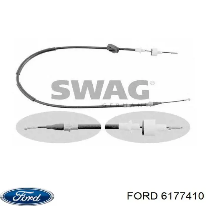 Трос сцепления 6177410 Ford