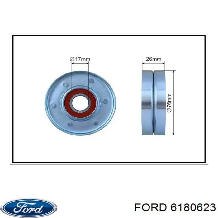 6180623 Ford натяжитель приводного ремня
