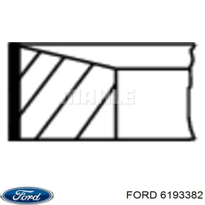 Кольца поршневые на 1 цилиндр, STD. Ford 6193382