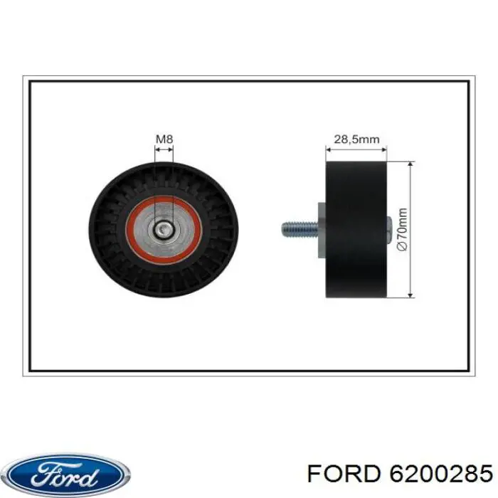 Паразитный ролик приводного ремня Ford 6200285 цена, от 13.30 USD