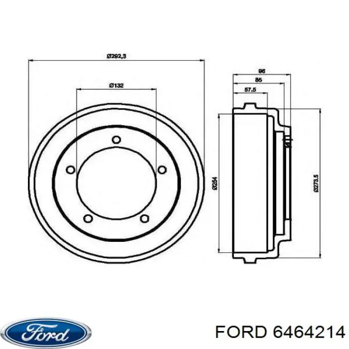 Барабан тормозной задний Ford 6464214 цена, от 48.28 USD