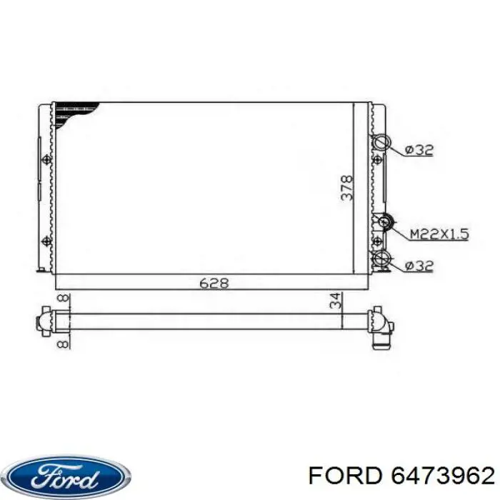 Радиатор охлаждения двигателя Ford 6473962 цена, от 566.95 USD
