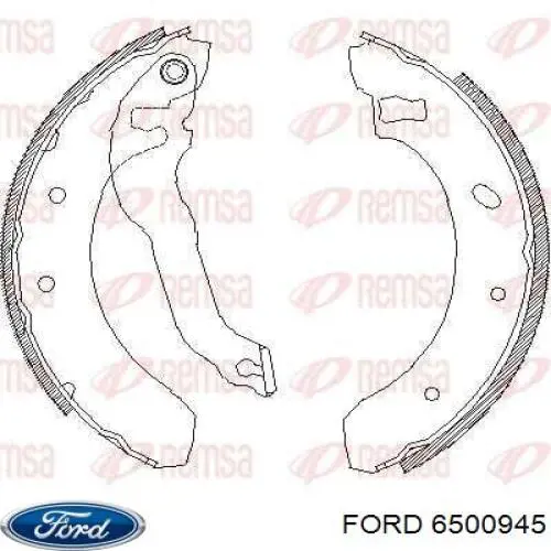 Задние барабанные колодки 6500945 Ford