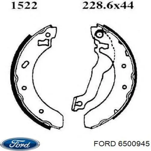 Купить 6500945 Ford Задние барабанные тормозные колодки