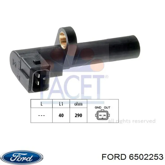 Датчик положения коленчатого вала Ford 6502253 цена, от 13.66 USD