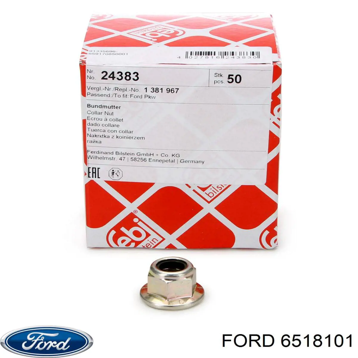 Купить 6518101 Ford Болт (гайка) крепежа