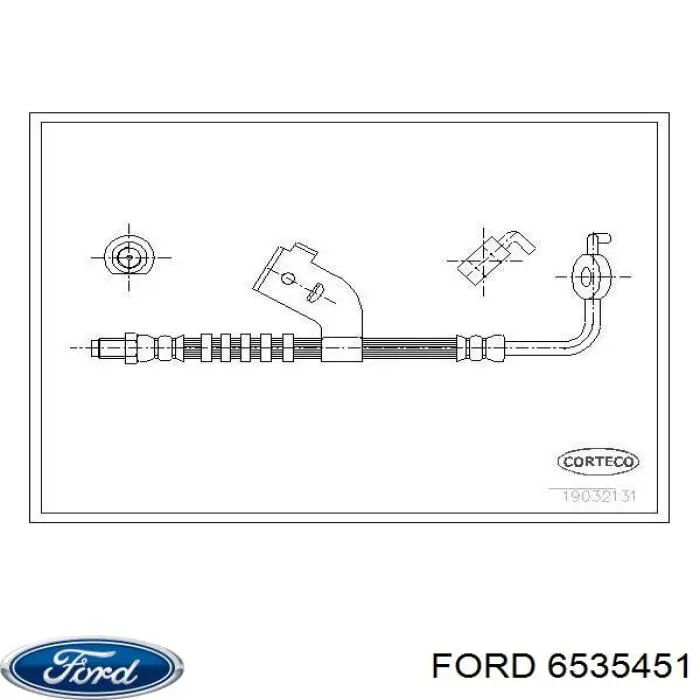 6535451 Ford шланг тормозной задний