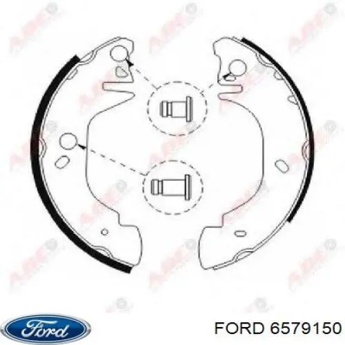 Задние барабанные колодки 6579150 Ford