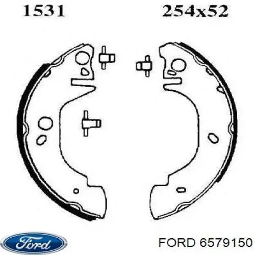 Купить 6579150 Ford Задние барабанные тормозные колодки