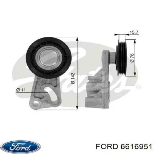 6190857 Ford Ролик натяжителя ремня агрегатов