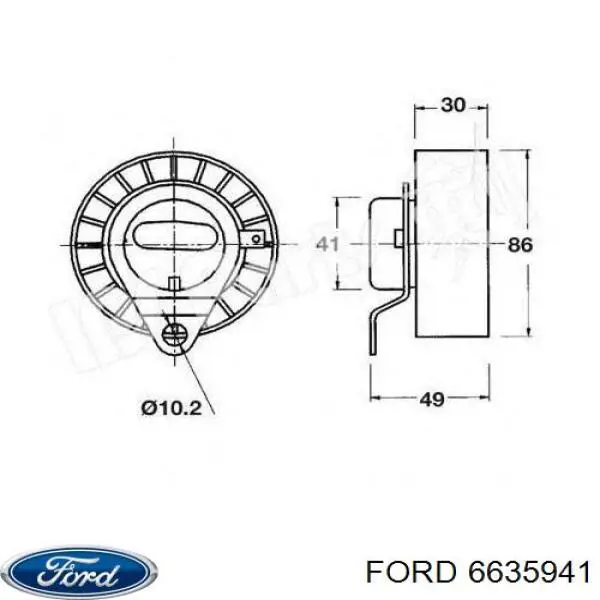 Ролик ГРМ 6635941 Ford