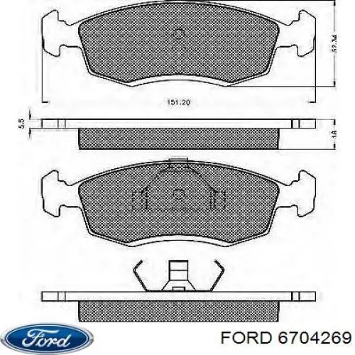 Колодки Ford 6704269 цена, от 15.20 USD