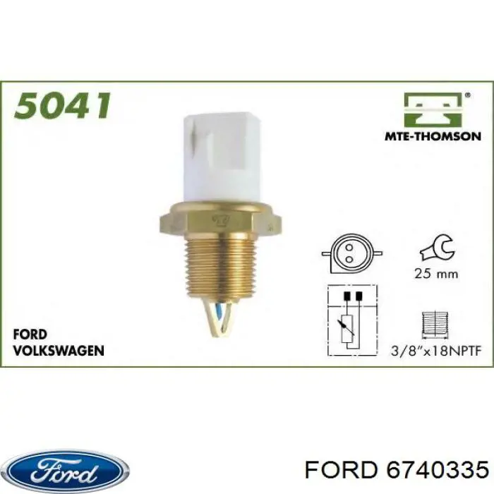 Датчик температуры наддува Ford 6740335 цена, от 9.43 USD