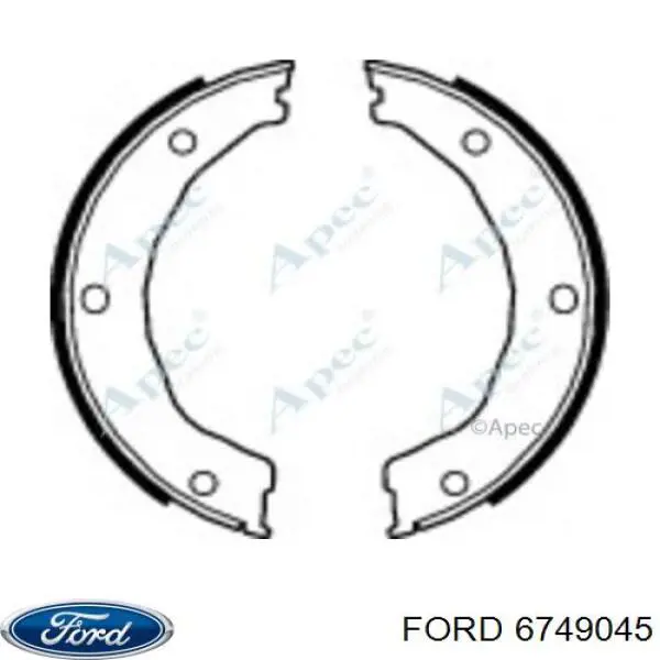 Колодки ручника (стояночного тормоза) Ford 6749045