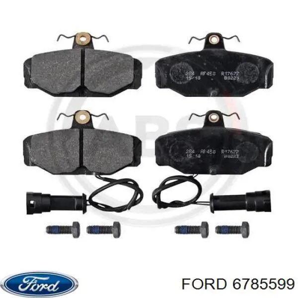 Задние тормозные колодки 6785599 Ford