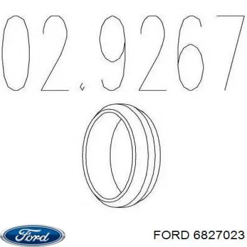 Кольцо приемной трубы глушителя уплотнительное Ford 6827023 цена, от 2.99 USD