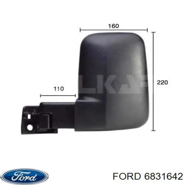 Купить 6831642 Ford Боковое зеркало заднего вида правое
