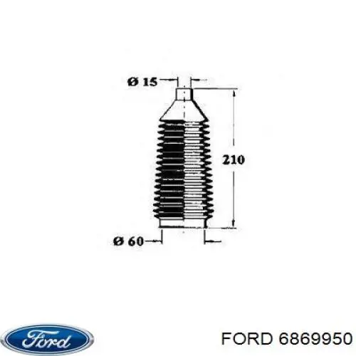 Купить 6869950 Ford Чехол рулевого механизма