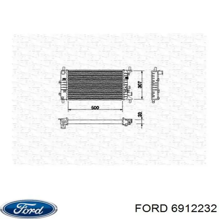 Радиатор охлаждения двигателя Ford 6912232 цена, от 54.37 USD