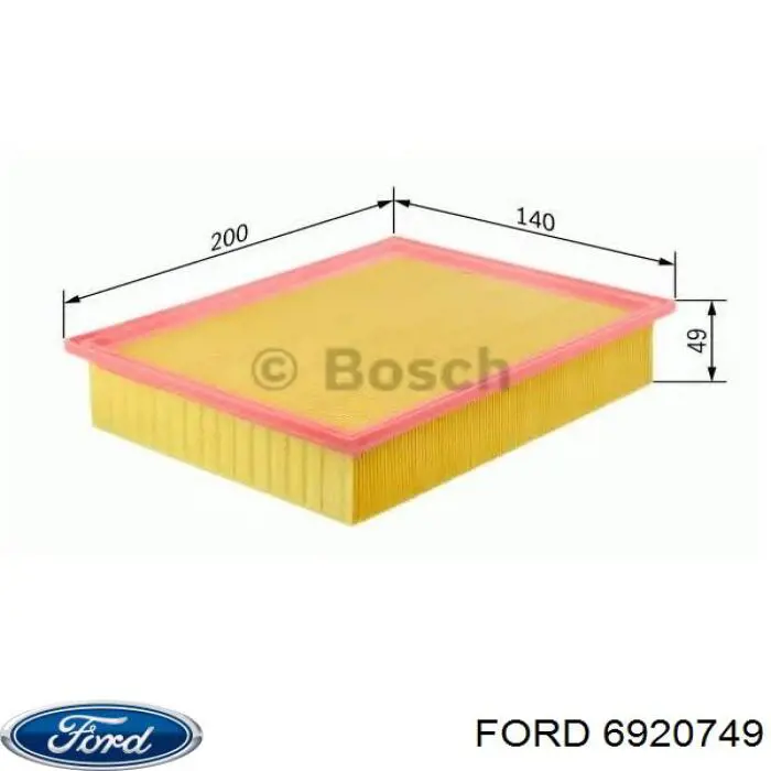 Элемент воздушного фильтра Ford 6920749 цена, от 4.28 USD