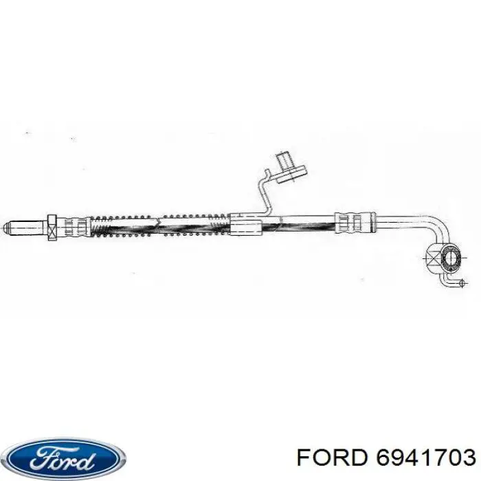 Шланг тормозной передний, левый Ford 6941703 цена, от 16.28 USD