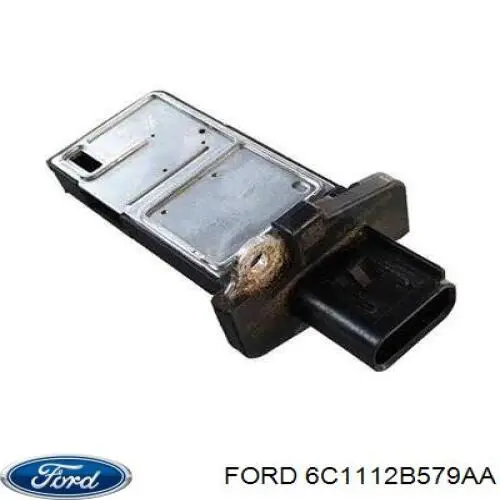 6C1112B579AA Ford sensor de fluxo (consumo de ar, medidor de consumo M.A.F. - (Mass Airflow))