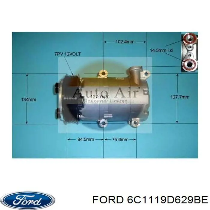 Купить 6C1119D629BE Ford Компрессор климатической установки