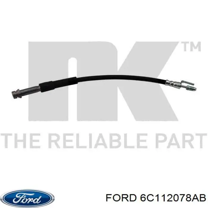 Купить 6C112078AB Ford Шланг тормозной передний
