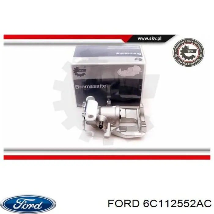 6C112552AC Ford Суппорт тормозной задний правый