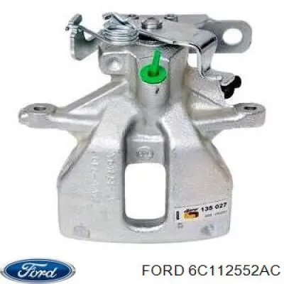 6C112552AC Ford суппорт тормозной задний правый