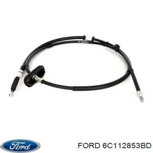 Трос ручного тормоза передний Ford 6C112853BD цена, от 17.78 USD