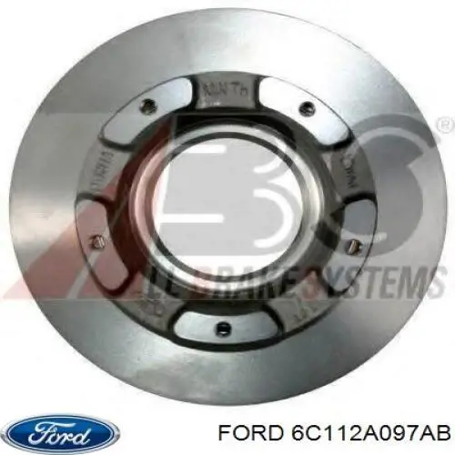 Тормозные диски 6C112A097AB Ford