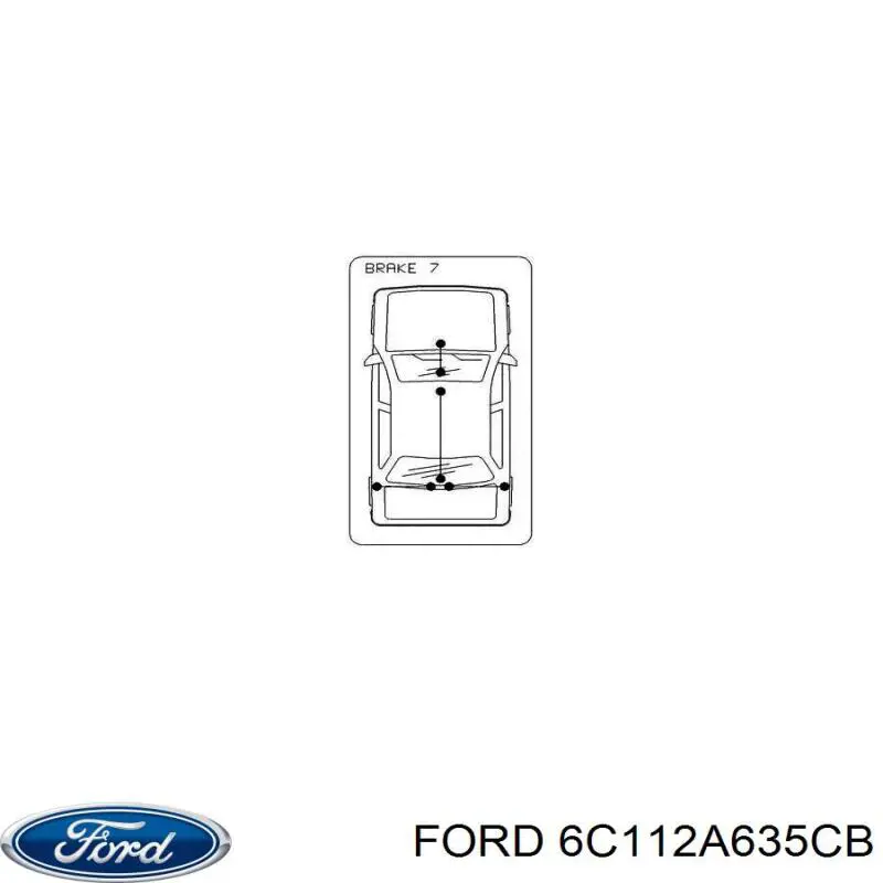 Трос стояночного тормоза задний правый Ford 6C112A635CB цена, от 14.09 USD